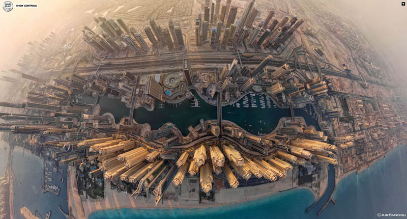 阿拉伯联合酋长国，迪拜360度全景图